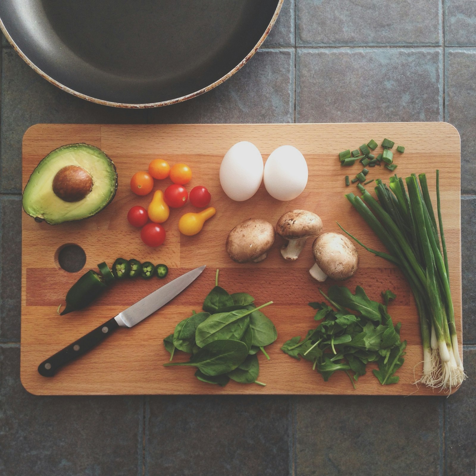 Fresh herbs in a kitchen setting
